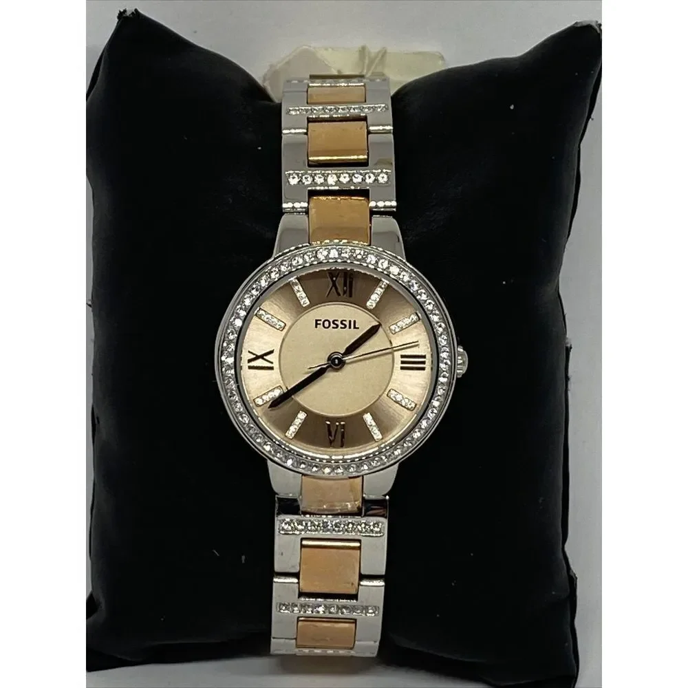 Fossil Virginia ES3405 Women's Stainless Steel Analog Dial Quartz Watch JK526